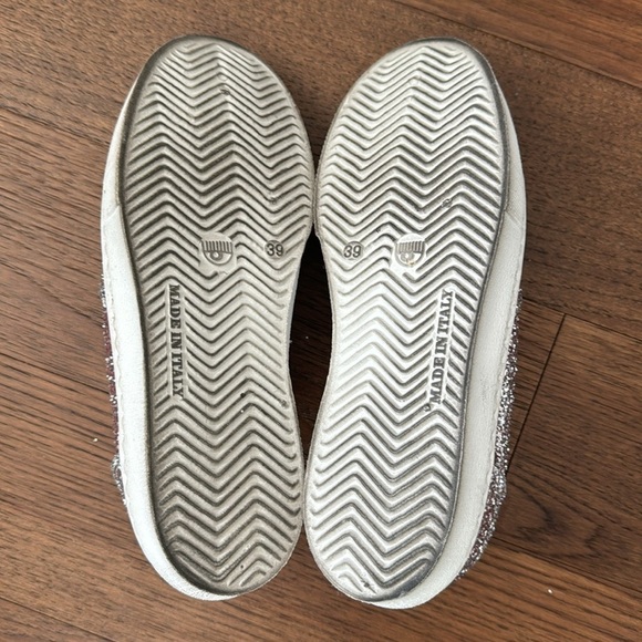 CHIARA FERRAGNI LASHES WINK MULTI GLITTER Slip on Shoes Sneakers Sz 8 EUR 39 - Picture 5 of 7